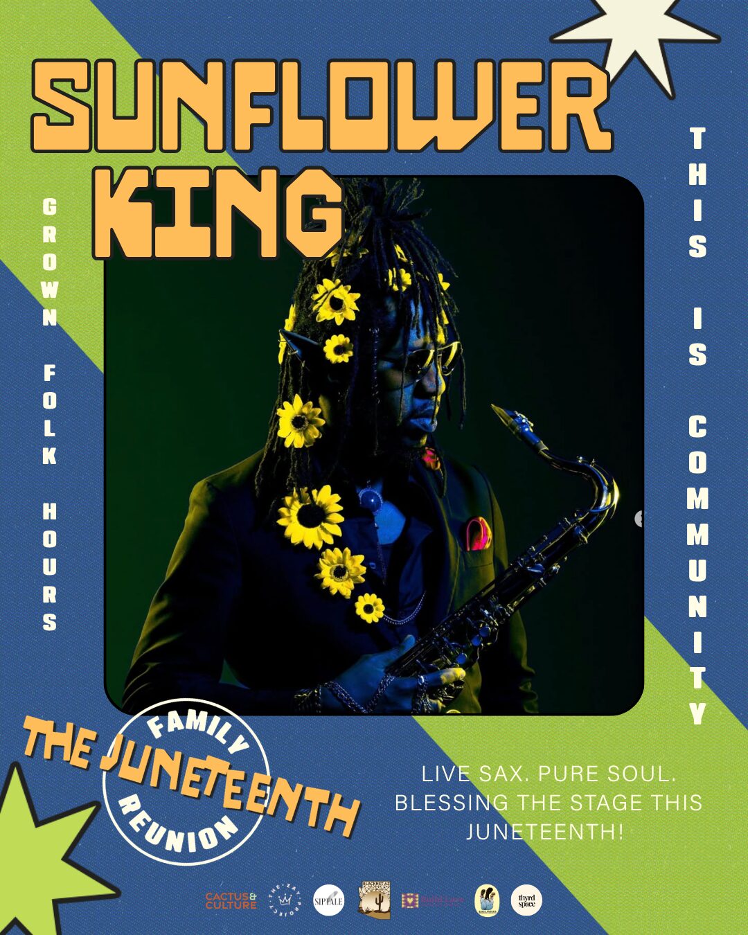 Sunflower King lineup announcement for The Juneteenth Family Reunion
