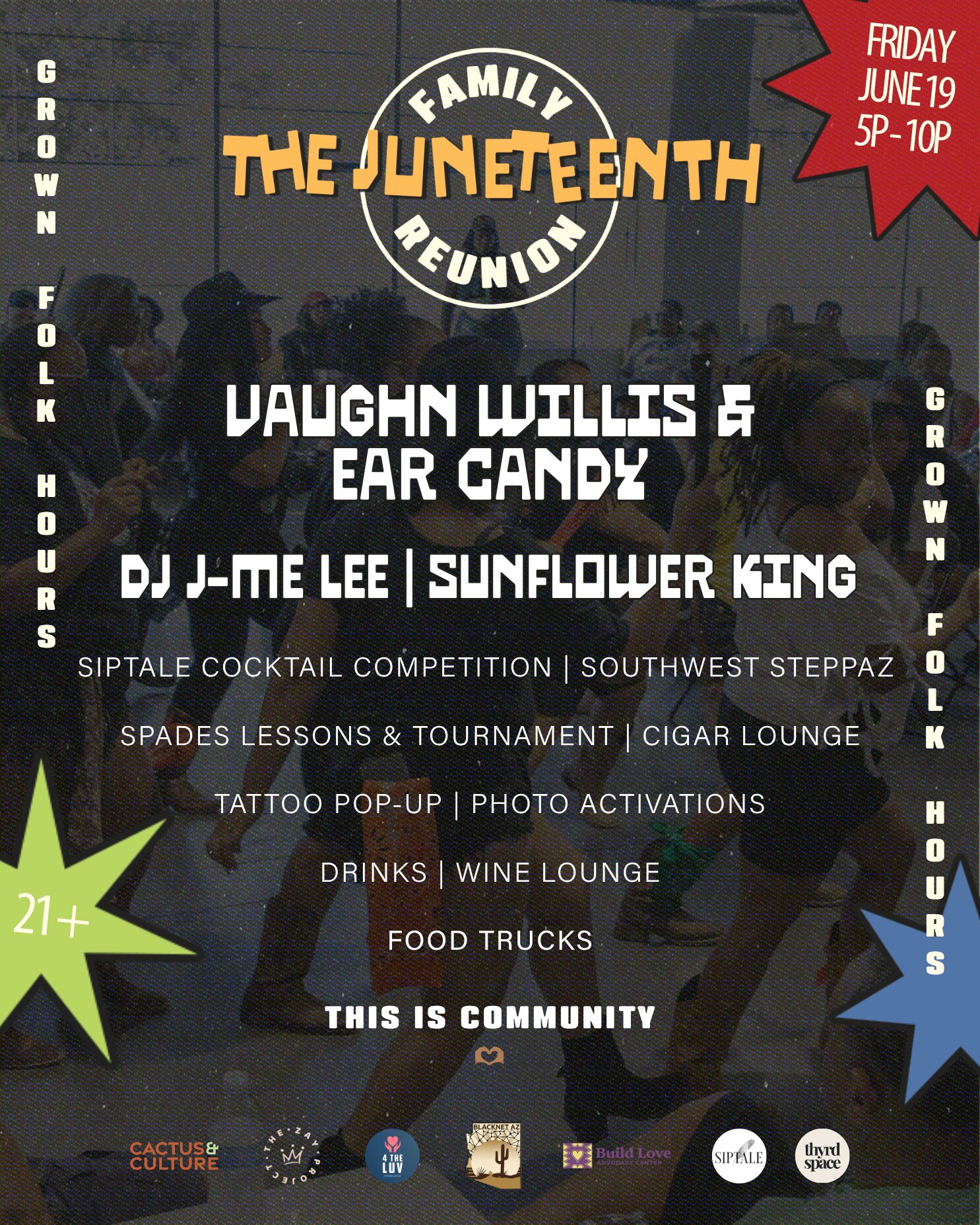 The '26 Juneteenth Family Reunion - Grown Folk Hours Flyer